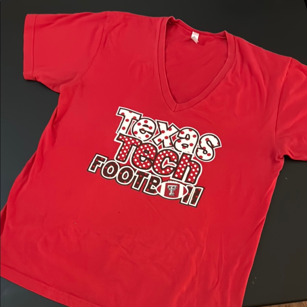 Texas Tech Football Vibrant Red Tee